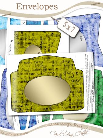Grunge Subtle Man Words 5 x 7 Envelope Kit Men's DIY Colours
