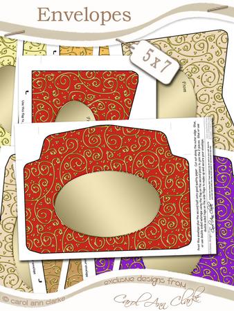 Gold Metallic Swirls 5 x 7 Envelope Kit Men's DIY Colours