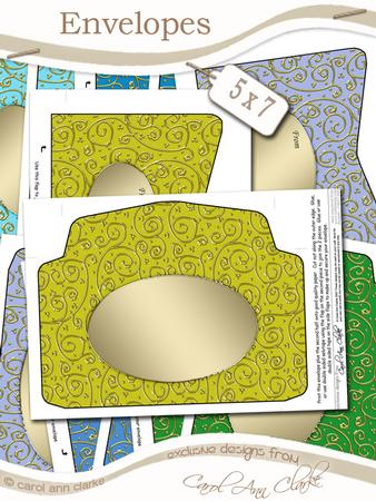 Gold Metallic Swirls 5 x 7 Envelope Kit Men's DIY Colours