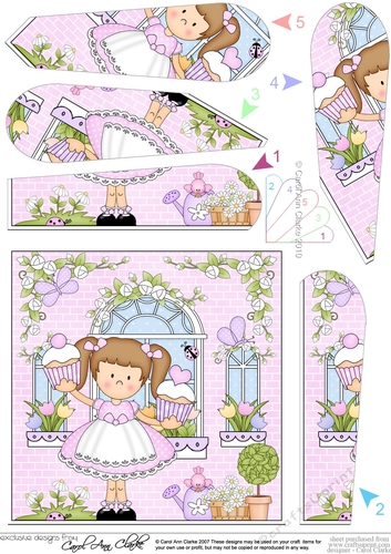 Rose Cottage Girlz Fan Pyramage Topper