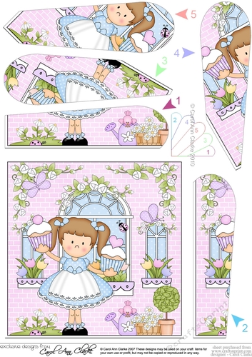Rose Cottage Girlz Fan Pyramage Topper
