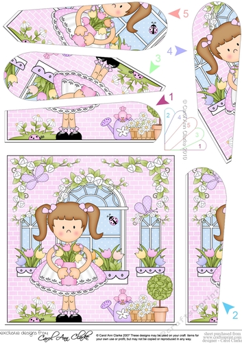 Rose Cottage Girlz Fan Pyramage Topper