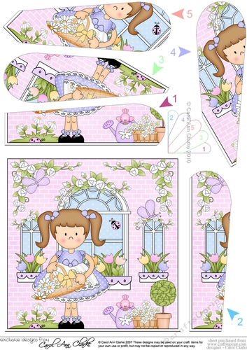 Rose Cottage Girlz Fan Pyramage Topper