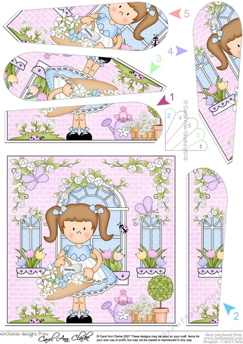Rose Cottage Girlz Fan Pyramage Topper