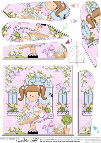 Rose Cottage Girlz Fan Pyramage Topper