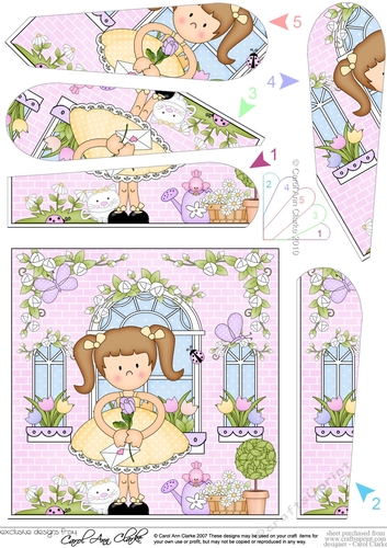 Rose Cottage Girlz Fan Pyramage Topper