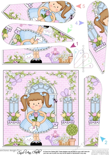 Rose Cottage Girlz Fan Pyramage Topper