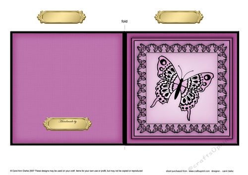 Big Butterfly Quick Cut and Fold Card  