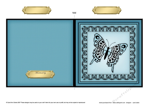 Big Butterfly Quick Cut and Fold Card  
