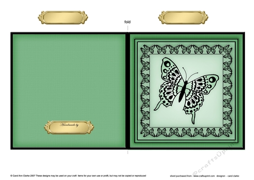 Big Butterfly Quick Cut and Fold Card  