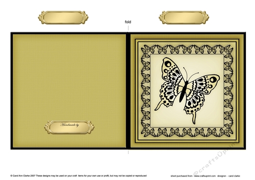 Big Butterfly Quick Cut and Fold Card  