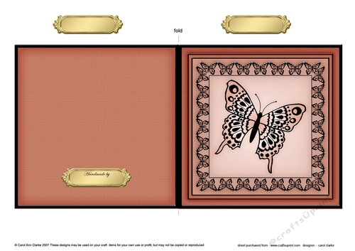Big Butterfly Quick Cut and Fold Card  