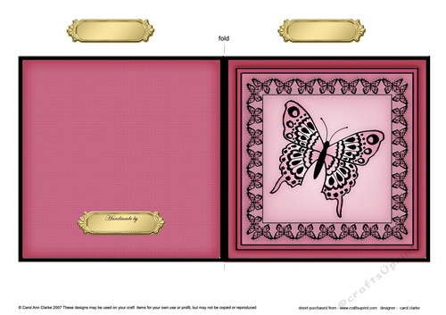 Big Butterfly Quick Cut and Fold Card  