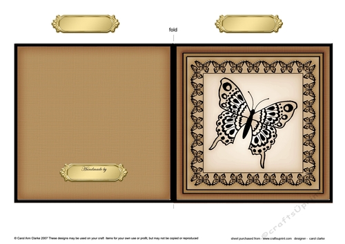 Big Butterfly Quick Cut and Fold Card  