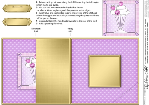 Sweet treats Ice Cream Sundae - No-Hole Fold Back Card