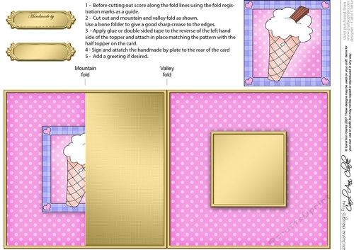 Sweet treats Ice Cream Cone - No-Hole Fold Back Card