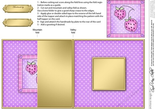 Sweet treats Strawberries - No-Hole Fold Back Card
