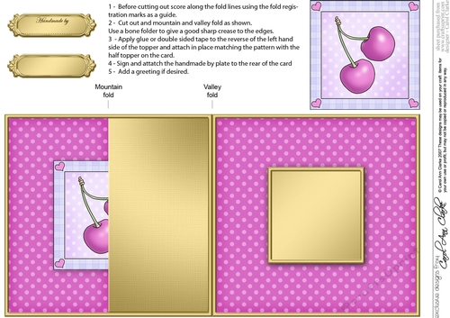 Sweet treats Cherries - No-Hole Fold Back Card