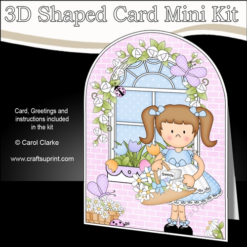 3D Shaped Card  Kit - Country Cottage Girlz Liz