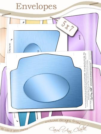 Elegant Metallic Shaped Cards Matching 5 x 7 Envelope Kit