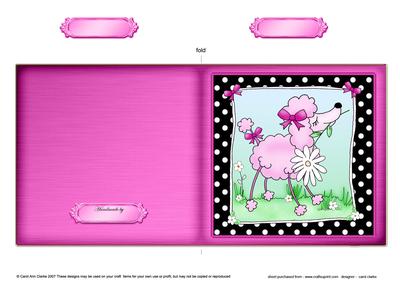 Cute Poodle Cut and Fold Card