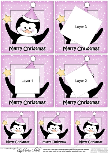 Cute Christmas Penguin - Twisted Tunnel Topper