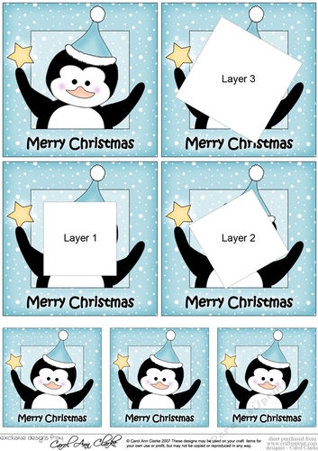 Cute Christmas Penguin - Twisted Tunnel Topper