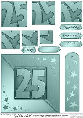 25th Metallic Age Quick Card with Twisted Pyramage