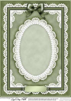 A4 Pearls, Lace and Ribbon Plain Card Base