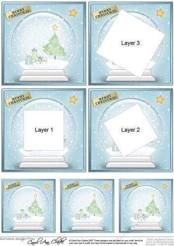 Christmas Tree -  Snowglobe Twisted Tunnel Topper