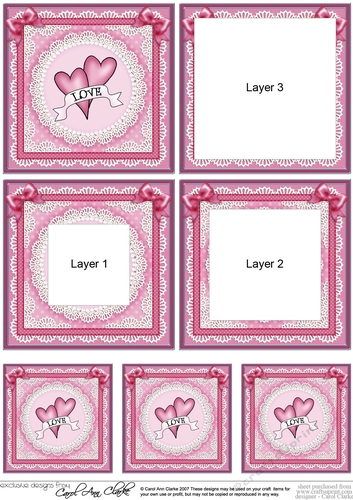 Adorable Hearts - Love Hearts - Tunnel Topper