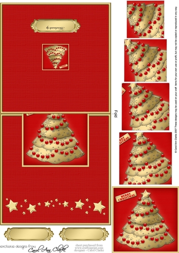 Elegant Christmas Tree - No-Hole Over the Edge with a spiral pyramid topper