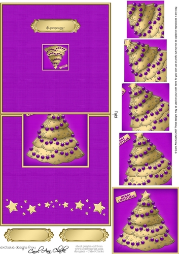 Elegant Christmas Tree - No-Hole Over the Edge with a spiral pyramid topper