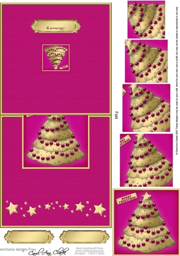 Elegant Christmas Tree - No-Hole Over the Edge with a spiral pyramid topper
