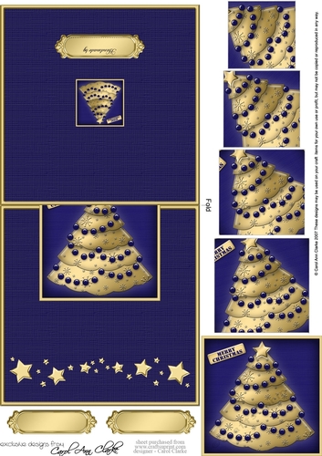Elegant Christmas Tree - No-Hole Over the Edge with a spiral pyramid topper