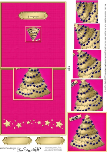 Elegant Christmas Tree - No-Hole Over the Edge with a spiral pyramid topper