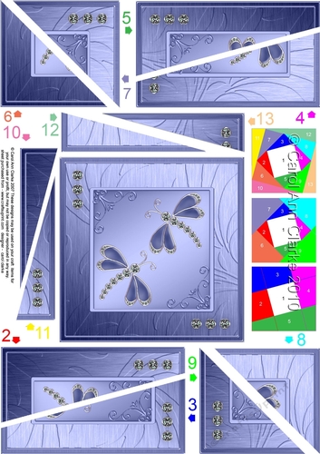 Diamante Dragonflies - Twisted Spiral Side Stacker