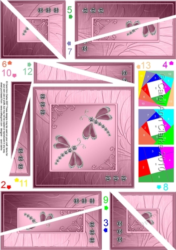 Diamante Dragonflies - Twisted Spiral Side Stacker