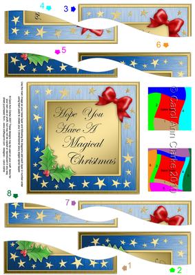 Elegant Christmas Quick Card with Wavy Spiral Side Stacker