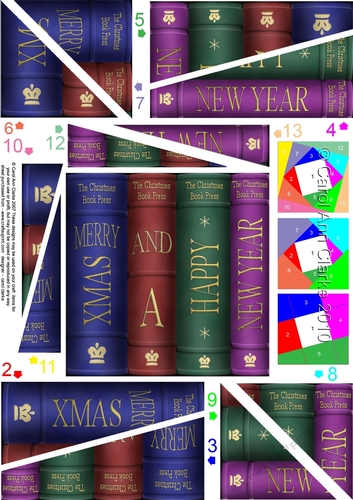 Merry Xmas and a Happy New Year - Old Books - Twisted Spiral Side Stacker