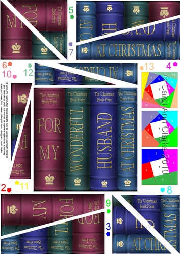 For My Wonderful Husband at Christmas - Old Books - Twisted Spiral Side Stacker