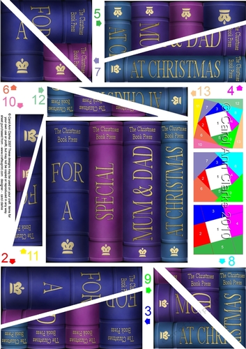 For a Special Mum & Dad at Christmas - Old Books - Twisted Spiral Side Stacker