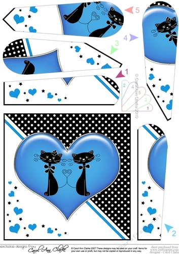 Kool Kats Purrfect Love Fan Pyramage Topper