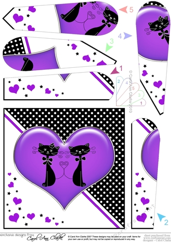 Kool Kats Purrfect Love Fan Pyramage Topper