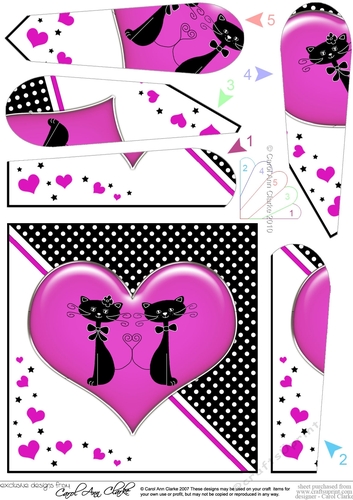 Kool Kats Purrfect Love Fan Pyramage Topper