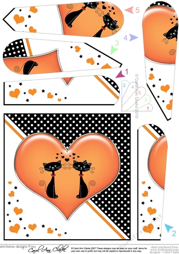 Kool Kats Purrfect Love Fan Pyramage Topper