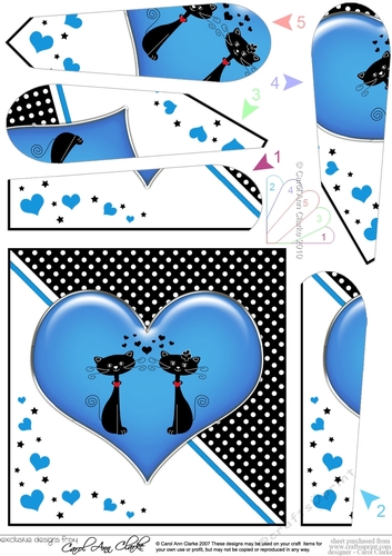 Kool Kats Purrfect Love Fan Pyramage Topper