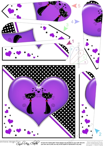 Kool Kats Purrfect Love Fan Pyramage Topper