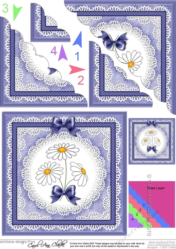 Denim and Daisies - Scallop Corner side stacker Topper