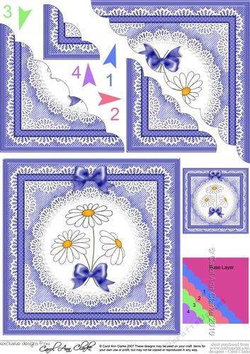Denim and Daisies - Scallop Corner side stacker Topper